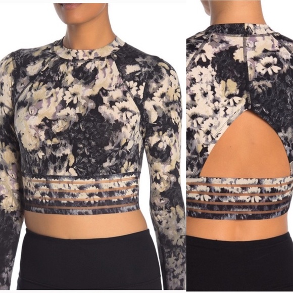 Free People Tops - Free People FP Movement Idris Floral Mesh …